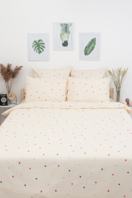 Пододеяльник поплин Цветной Элис желтый